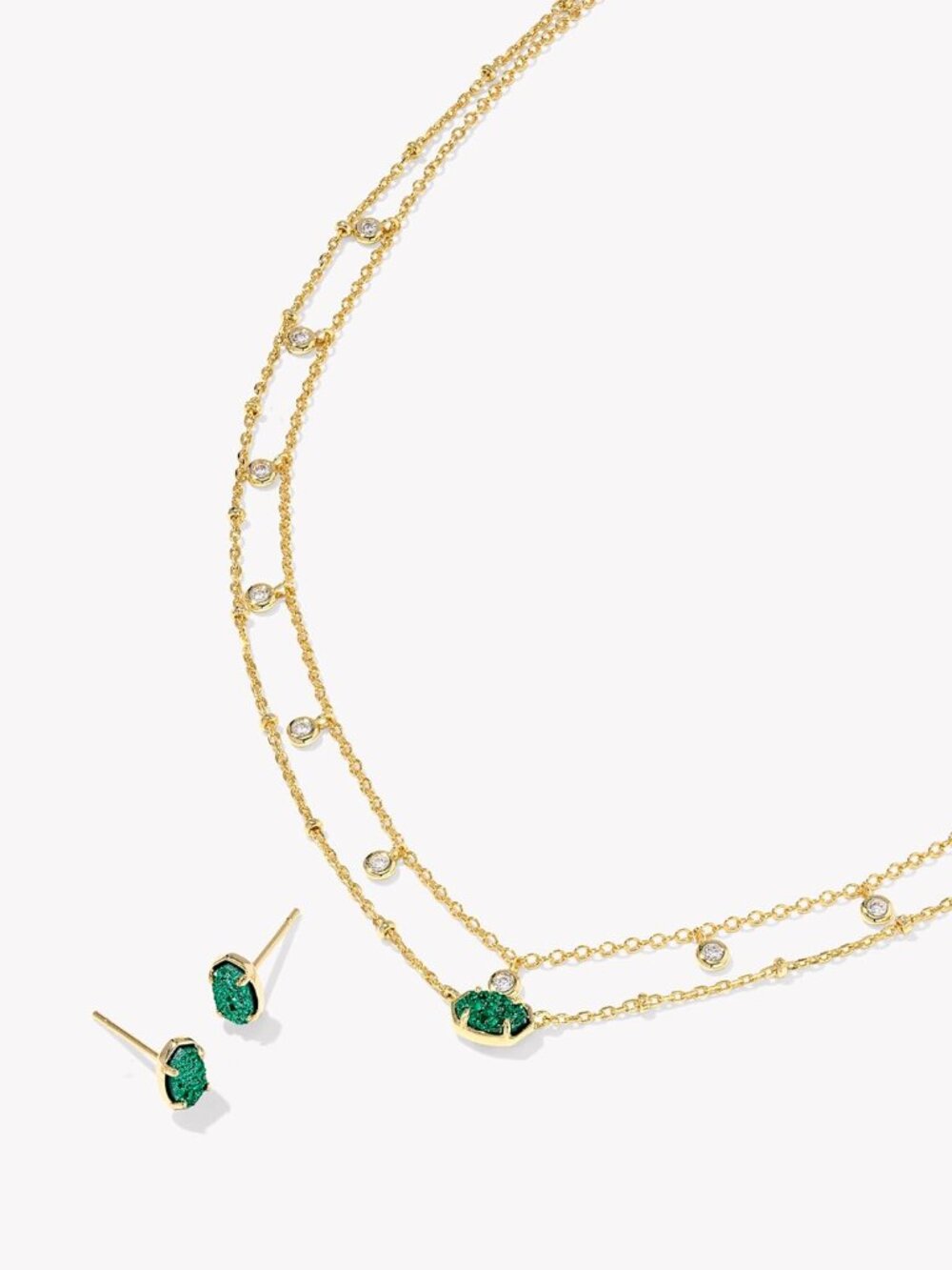 Emilie Crystal Multi Strand Necklace, Fashion Jewelry for Women - Picture 3 of 4